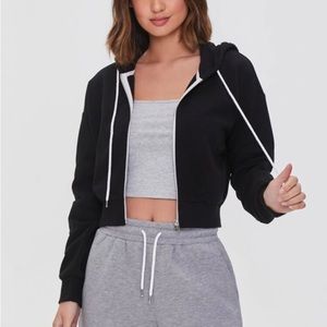 Burgundy Fleece Zip-Up Hoodie